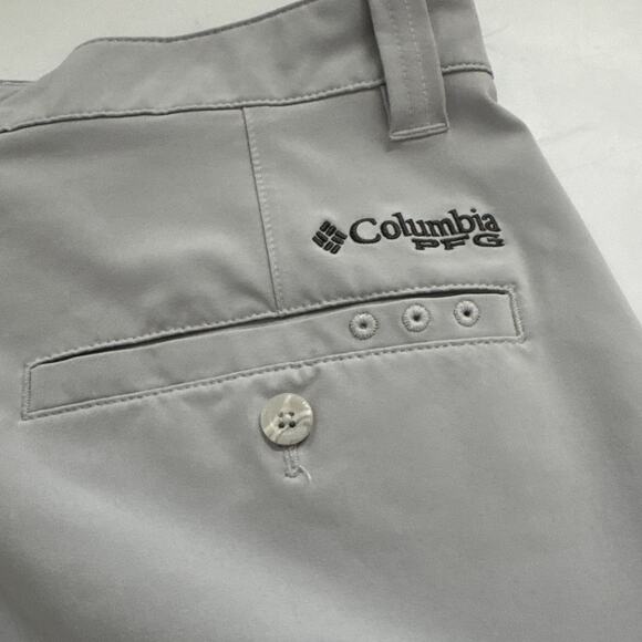 Columbia PFG Shorts Mens 34 Gray 10" Hiking Outdoors Performance‎ - Picture 5 of 9
